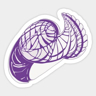 Abstract Purple Nautilus Shell Design No. 761 Sticker